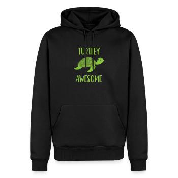 Turtley Awesome pour les amoureux des tortues de mer - Sweat à capuche Premium bio Homme - noir - Devant - Nico (187cm)