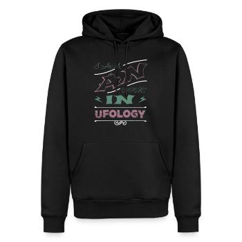 anniversaire extraterrestres amusant drôle citation égyptienne ancienne - Sweat à capuche Premium bio Homme - noir - Devant - Nico (187cm)
