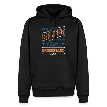 golfjersey funnygolfgift happy fun golf shirt - Männer Premium Bio Hoodie - Schwarz - Vorne - Nico (187cm)