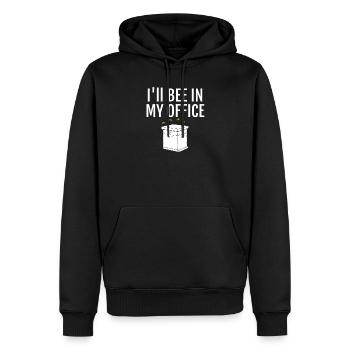 Drôle de design d’apiculteur avec lequel je vais BEE dans mon bureau - Sweat à capuche Premium bio Homme - noir - Devant - Nico (187cm)