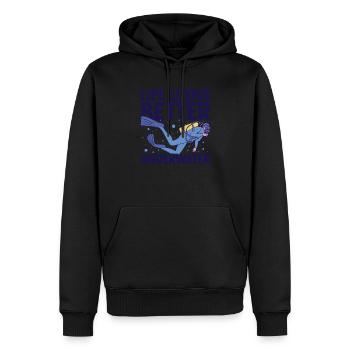 Life Looks Better Underwater Scuba Diver Diving Sn - Männer Premium Bio Hoodie - Schwarz - Vorne - Nico (187cm)
