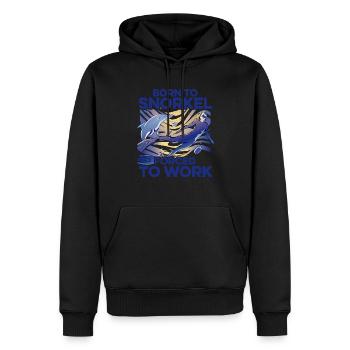 Born To Snorkel Forced To Work Scuba Diver Diving - Männer Premium Bio Hoodie - Schwarz - Vorne - Nico (187cm)