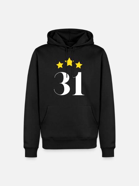 31st Anniversary Starred - Men’s Premium Organic Hoodie - black