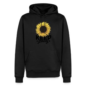 Keep Growing Flowers Gardener Botanical Gardener F - Männer Premium Bio Hoodie - Schwarz - Vorne - Nico (187cm)