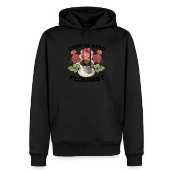 Caffeinated Florist Gardener Botanical Plant Lover - Männer Premium Bio Hoodie - Schwarz - Vorne - Nico (187cm)