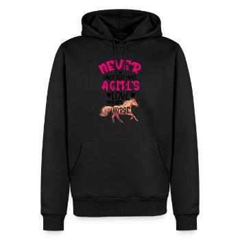 Never Underestimate A Girl's Love For Her Horse Eq - Männer Premium Bio Hoodie - Schwarz - Vorne - Nico (187cm)