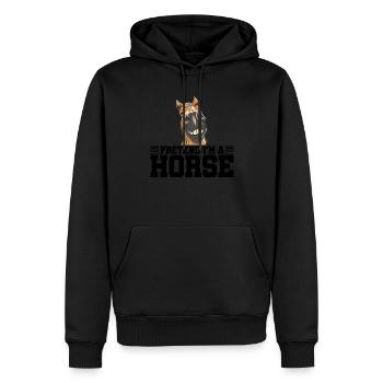 Pretend I'm A Horse Equestrian Horse Riding Horse - Männer Premium Bio Hoodie - Schwarz - Vorne - Nico (187cm)