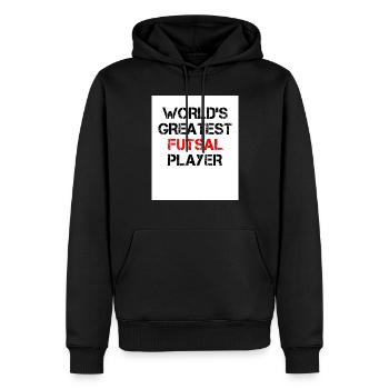 World's Greatest Futsal Player Indoor Soccer Footb - Männer Premium Bio Hoodie - Schwarz - Vorne - Nico (187cm)