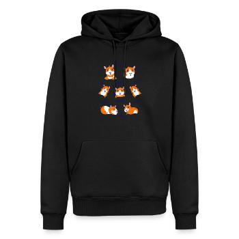 Wheek Wheek Graphic Guinea Pig Owner Pet Cavy Anim - Männer Premium Bio Hoodie - Schwarz - Vorne - Nico (187cm)