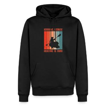 Kayaking Because Adulting Is Hard Kayaking Canoe K - Männer Premium Bio Hoodie - Schwarz - Vorne - Nico (187cm)
