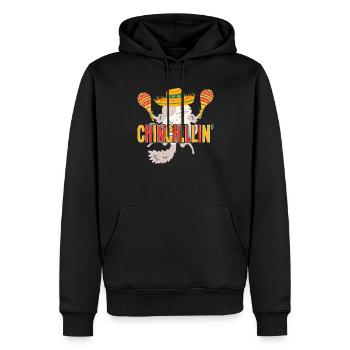 Chinchillin Mexican Artwork Chinchilla - Men’s Premium Organic Hoodie - black - Front - Nico (187cm)