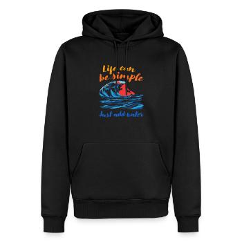 Life Can Be Simple Just Add Water Kayaking Paddle - Männer Premium Bio Hoodie - Schwarz - Vorne - Nico (187cm)