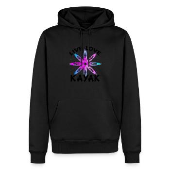 Live Love Kayak Kayaking Rowing Rower Canoe Rower - Männer Premium Bio Hoodie - Schwarz - Vorne - Nico (187cm)