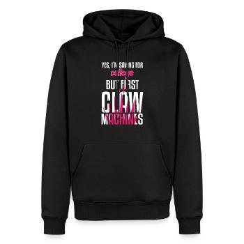 Saving For College But First Claw Machine - Men’s Premium Organic Hoodie - black - Front - Nico (187cm)