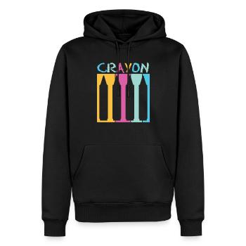Crayon Vintage - Men’s Premium Organic Hoodie - black - Front - Nico (187cm)