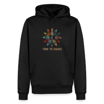 Time To Paddle Canoe Kayaking Rowing Rower Paddlin - Männer Premium Bio Hoodie - Schwarz - Vorne - Nico (187cm)