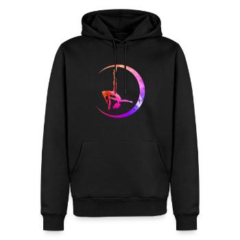 Retro Graphic Gymnast Gymnastics Acrobat Acrobatic - Männer Premium Bio Hoodie - Schwarz - Vorne - Nico (187cm)