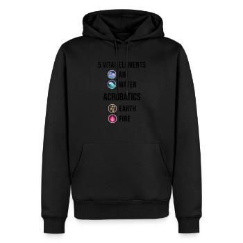 5 Vital Elements Air Water Acrobatics Gymastics Gy - Männer Premium Bio Hoodie - Schwarz - Vorne - Nico (187cm)