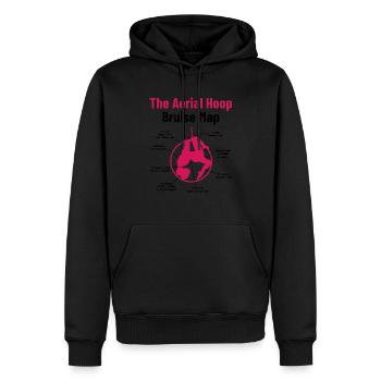 The Aerial Hoop Bruise Map Acrobatics Gymnastics S - Männer Premium Bio Hoodie - Schwarz - Vorne - Nico (187cm)