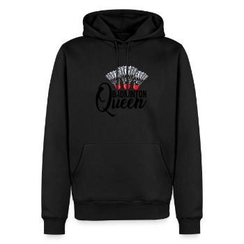 Badminton Queen Badminton Player Shuttlecock Sport - Männer Premium Bio Hoodie - Schwarz - Vorne - Nico (187cm)