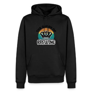 The Queen Of Brewing Homebrewing Brewery Craftbeer - Männer Premium Bio Hoodie - Schwarz - Vorne - Nico (187cm)