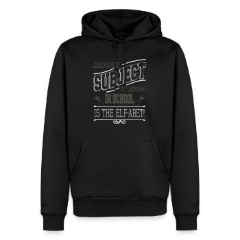 christmas vacation dino beard statement humor - Männer Premium Bio Hoodie - Schwarz - Vorne - Nico (187cm)