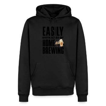 Easily Distraced Home Brewing Homebrow Brewery Bee - Männer Premium Bio Hoodie - Schwarz - Vorne - Nico (187cm)