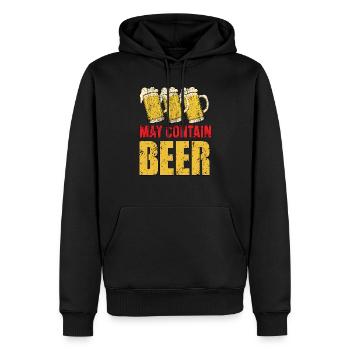 May Contain Beer Homebrewing Craftbeer Brewery Bre - Männer Premium Bio Hoodie - Schwarz - Vorne - Nico (187cm)