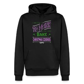 présent alimentation équilibrée barbe gang vigneron enseigner - Sweat à capuche Premium bio Homme - noir - Devant - Nico (187cm)