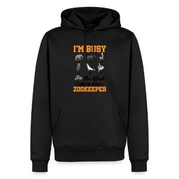 I'm Busy This Week I'm An Zoo Keeper Animal Lover - Männer Premium Bio Hoodie - Schwarz - Vorne - Nico (187cm)