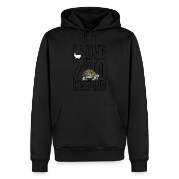 I Love Zoo Keeping Animal Lover Animal Keeper Zool - Männer Premium Bio Hoodie - Schwarz - Vorne - Nico (187cm)