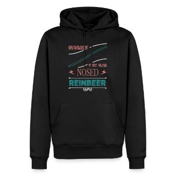 Bubaprints Santa Funny Fun Christmas Tree Mignon - Sweat à capuche Premium bio Homme - noir - Devant - Nico (187cm)