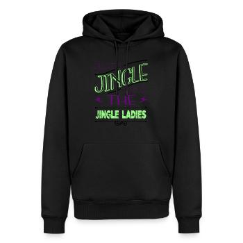 drôle d’anniversaire de Noël dork sous le sapin - Sweat à capuche Premium bio Homme - noir - Devant - Nico (187cm)