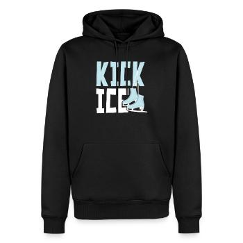 Kicking Ice Figure Skating Ice Skaters - Men’s Premium Organic Hoodie - black - Front - Nico (187cm)