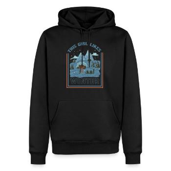 Mädchen mag Wintersaison Gemütliche - Männer Premium Bio Hoodie - Schwarz - Vorne - Nico (187cm)