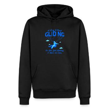 A Day Without Gliding Is Like Just Kidding I Have - Männer Premium Bio Hoodie - Schwarz - Vorne - Nico (187cm)
