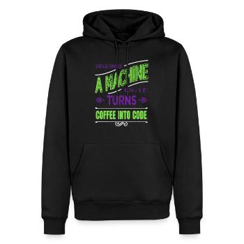 gift quote birthday present statement - Männer Premium Bio Hoodie - Schwarz - Vorne - Nico (187cm)