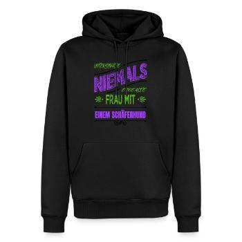 spaß statement muttertag bodypositivity einsatz - Männer Premium Bio Hoodie - Schwarz - Vorne - Nico (187cm)