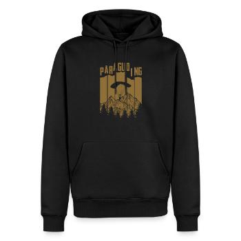 Retro Graphic Paragliding Paraglider Parachute Sky - Männer Premium Bio Hoodie - Schwarz - Vorne - Nico (187cm)