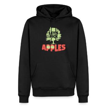 Lets Pick Apples - Men’s Premium Organic Hoodie - black - Front - Nico (187cm)