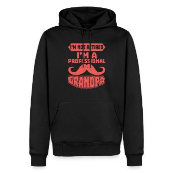 Im Not Retired Im A Professional Grandpa - Men’s Premium Organic Hoodie - black - Front - Nico (187cm)