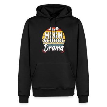 High School Drama Vintage Distressed - Men’s Premium Organic Hoodie - black - Front - Nico (187cm)
