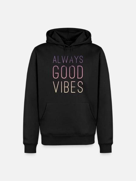 Good vibes - Men’s Premium Organic Hoodie - black