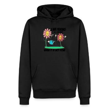 Gardening Is Seen Only When It's Not Done Gardener - Männer Premium Bio Hoodie - Schwarz - Vorne - Nico (187cm)
