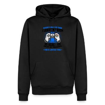 Every Now And Them I Leave My Room So Here I Am Ga - Männer Premium Bio Hoodie - Schwarz - Vorne - Nico (187cm)