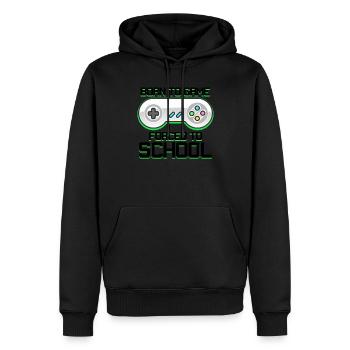 Born To Game Forced To School Gaming Video Game Pl - Männer Premium Bio Hoodie - Schwarz - Vorne - Nico (187cm)