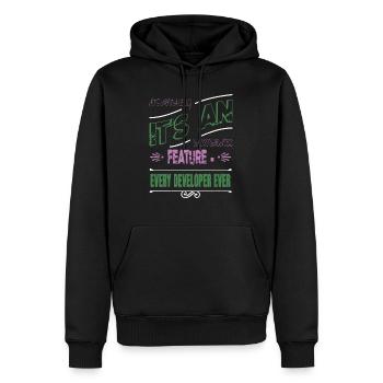 geek computer - Männer Premium Bio Hoodie - Schwarz - Vorne - Nico (187cm)