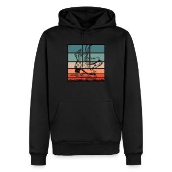 Retro Graphic Ice Skating Figure Skater Ice Skater - Männer Premium Bio Hoodie - Schwarz - Vorne - Nico (187cm)