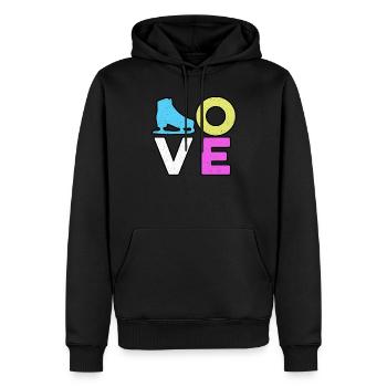 Love Graphic Ice Skating Figure Skater Ice Skater - Männer Premium Bio Hoodie - Schwarz - Vorne - Nico (187cm)