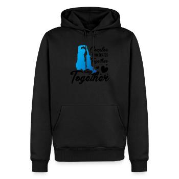 Couples Who Skate Together Stay Together Ice Skati - Männer Premium Bio Hoodie - Schwarz - Vorne - Nico (187cm)